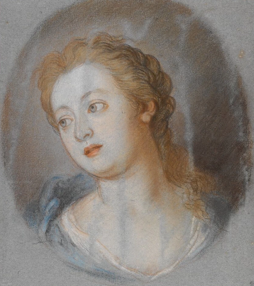 Testa e busto di una giovane donna con lunghi capelli biondi - Nationalmuseum, Stoccolma